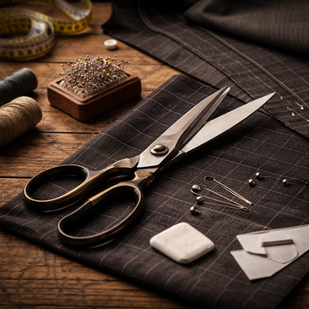 Classic Black Wool Suit - Bespoke Tailoring in Jeddah