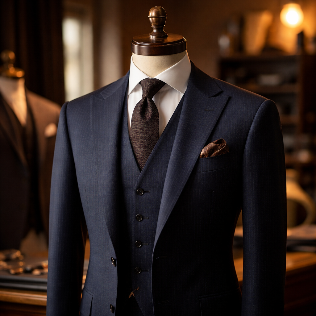 Classic Black Wool Suit - Bespoke Tailoring in Jeddah